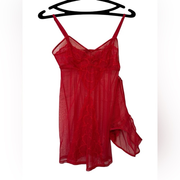 Adore Me Red Nighty with Matching Bikinis - Picture 1 of 10